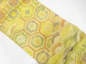 佐賀錦　切りばめ風　古典柄模様織り出し袋帯